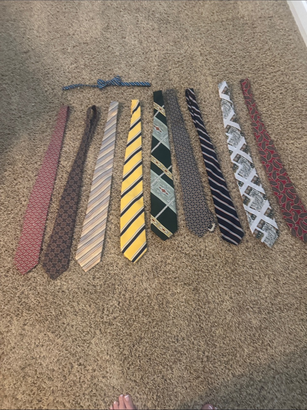 Classic Men's Assorted Silk Tie - Yellow, Green, Navy & More